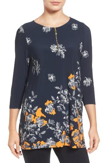 Women's Chaus Floral Border Print Top