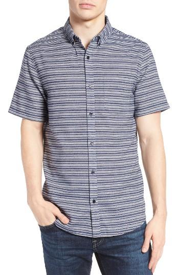Men's Front Street Chase Stripe Trim Fit Sport Shirt
