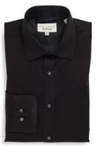 Men's Ted Baker London 'oncore' Trim Fit Micro Stripe Dress Shirt .5 32/33 - Black