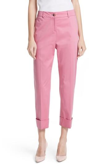 Women's Ted Baker London Saydii Deep Cuff Stretch Cotton Chino Pants - Pink