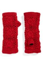 Women's Nirvanna Designs Crochet Handwarmers, Size - Red