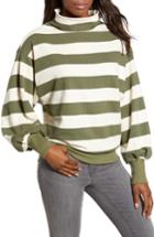 Women's Everleigh Blouson Sleeve Rolled Neck Sweater - Green