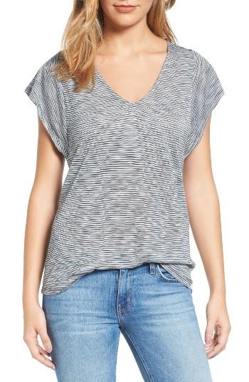Women's Lucky Brand Stripe V-neck Tee
