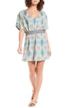 Women's Roxy Delicate Embroidered Belt Dress /small - Blue