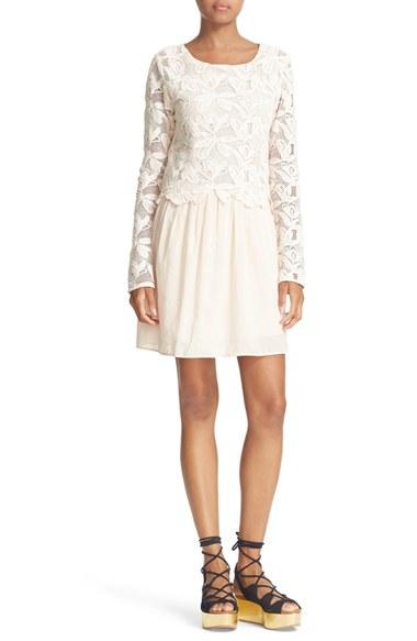 Women's See By Chloe Lace Bodice Dress