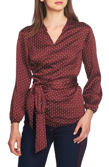 Women's 1.state Wrap Blouse, Size - Red