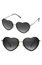 Women's Perverse Poipu 52mm Heart Sunglasses - Black