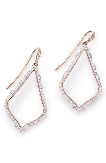 Women's Kendra Scott Sophia Diamond & Rose Gold Drop Earrings