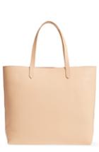 Madewell Zip Top Transport Leather Tote - Beige