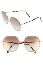 Women's D'blanc Rare Fortune 59mm Sunglasses - Gold Satin/ Brown Flash