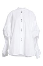 Women's Ellery Goldman Draped Cone Shirt Us / 6 Au - White