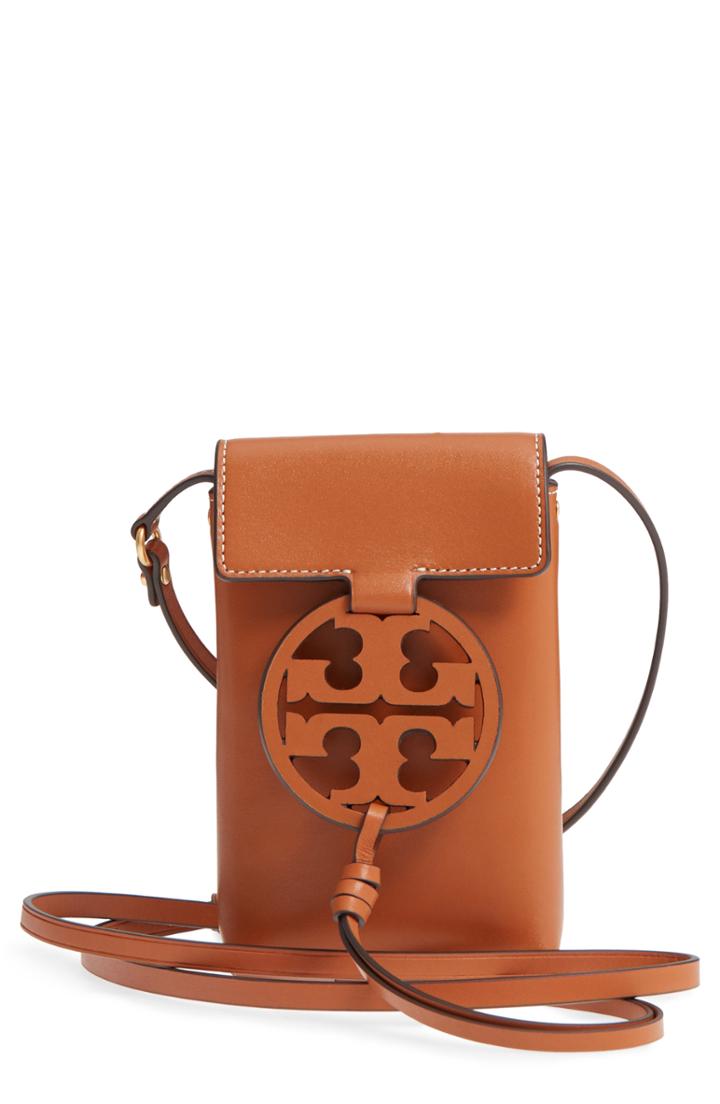 Women's Tory Burch Miller Leather Phone Crossbody Bag -