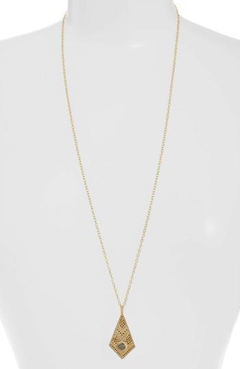 Women's Anna Beck Grey Moonstone Kite Pendant Necklace