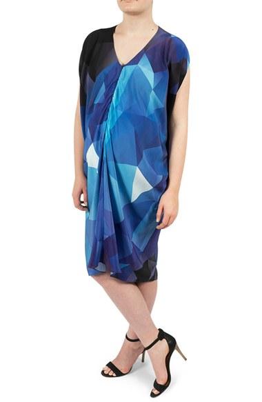 Women's Kinwolfe Silk Maternity/nursing Dress - Blue