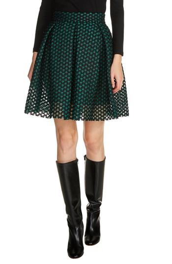 Women's Maje Guipure Skater Skirt - Green