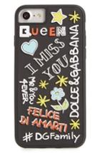 Dolce & Gabbana Graffiti Print Iphone 7 Case - Black