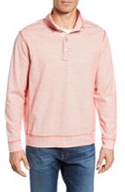 Men's Tommy Bahama Ocean Mist Quarter-snap Pullover - Coral