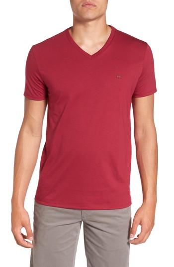 Men's Lacoste Pima Cotton T-shirt (xl) - Burgundy