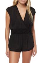 Women's O'neill Saltwater Solids Cover-up Romper - Black