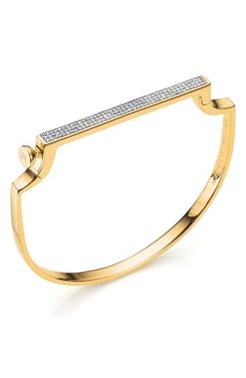 Women's Monica Vinader Engravable Signature Thin Diamond Bangle