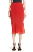Women's Fuzzi Tulle Midi Skirt - Red