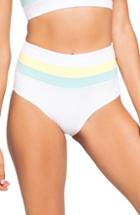 Women's L Space Portia Reversible Colorblock Bikini Bottoms - White