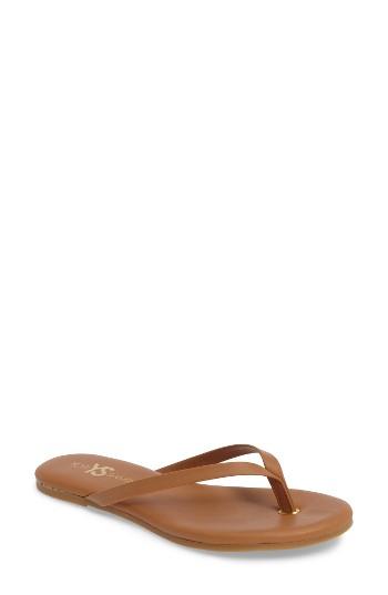 Women's Yosi Samra Rivington Flip Flop M - Brown