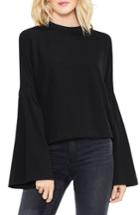Women's Two By Vince Camuto Mock Neck Bell Sleeve Top, Size - Black