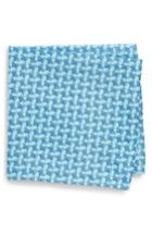 Men's Bonobos Butterfly Season Print Linen Pocket Square, Size - Blue