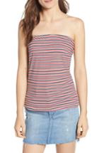 Women's Socialite Stripe Tube Top - Red