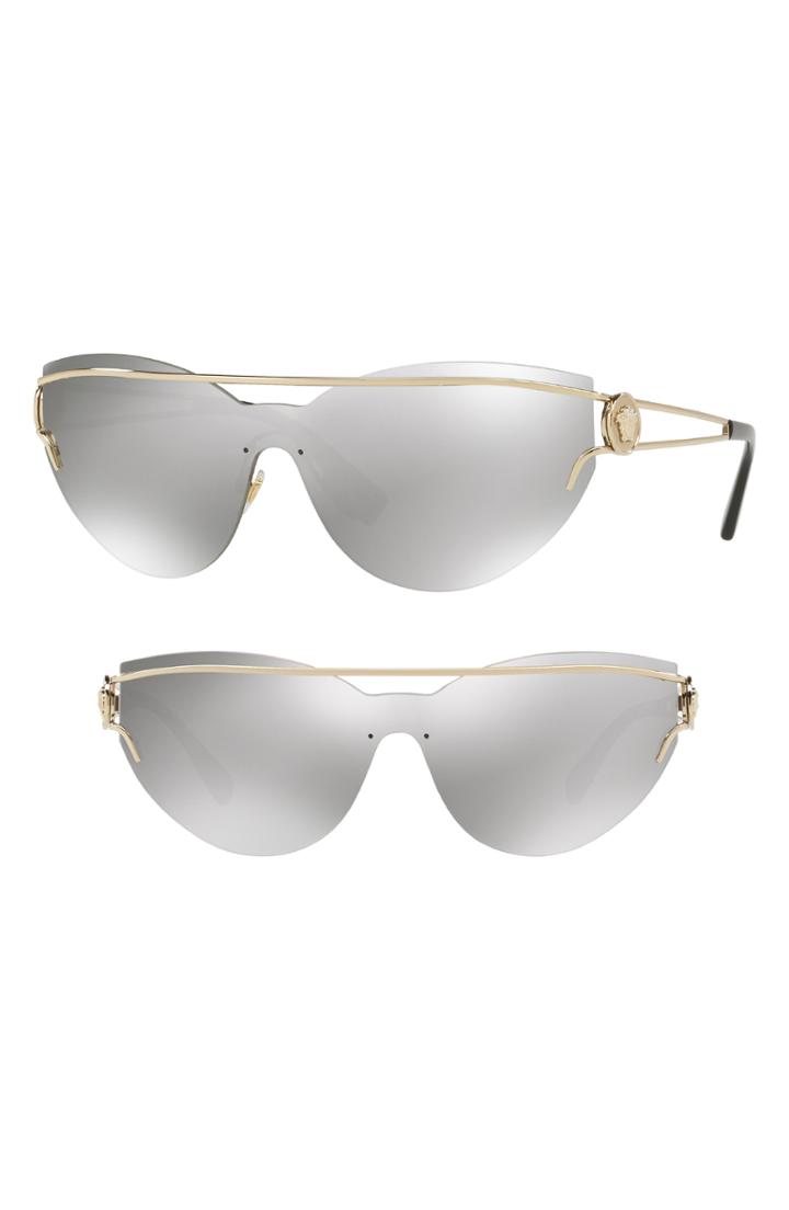 Women's Versace Rock Icons Medusa 138mm Rimless Shield Sunglasses -