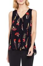 Women's Vince Camuto Botanical Print Sleeveless Blouse - Black