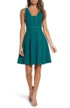 Women's Adelyn Rae Gayle Fit & Flare Dress - Blue/green