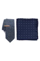 Men's The Tie Bar West Ridge Solid 3-piece Skinny Tie Style Box