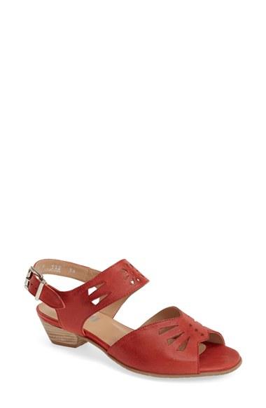 Women's Fidji 'v112' Perforated Leather Sandal Eu - Red