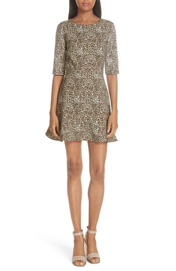 Women's Saloni Celia Floral Print Dress - Brown