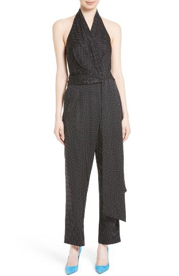 Women's Diane Von Furstenberg Polka Dot Halter Jumpsuit