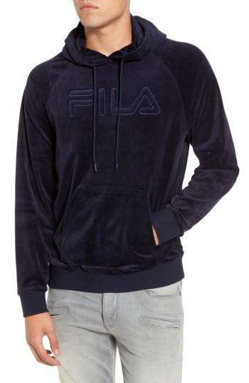 Men's Fila Kai Velour Hoodie - Coral