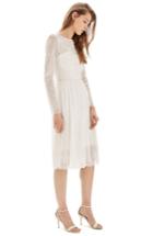 Women's Topshop Bride Tulle & Chantilly Lace Midi Dress Us (fits Like 0) - Ivory