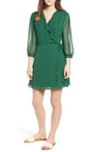 Women's Faux Wrap Dress - Green