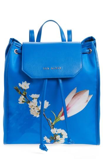 Ted Baker London Baileee Harmony Print Backpack - Blue