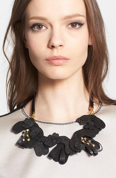 Women's Marni Saffiano Leather Necklace