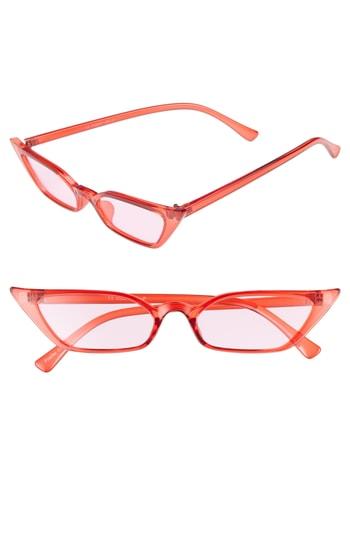 Women's Glance Eyewear 52mm Cat Eye Sunglasses - Red/ Pink Lens