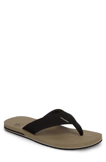 Men's Volcom 'victor' Flip Flop M - Beige