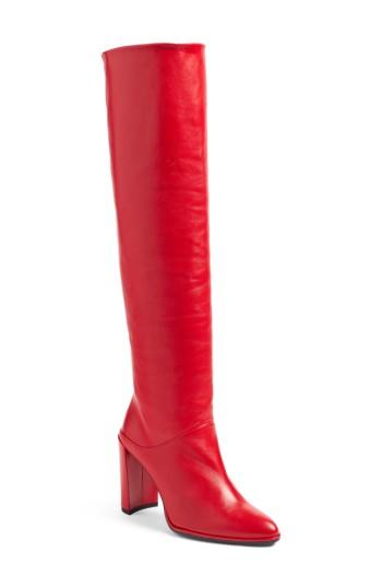 Women's Stuart Weitzman Smashing Knee High Boot M - Red