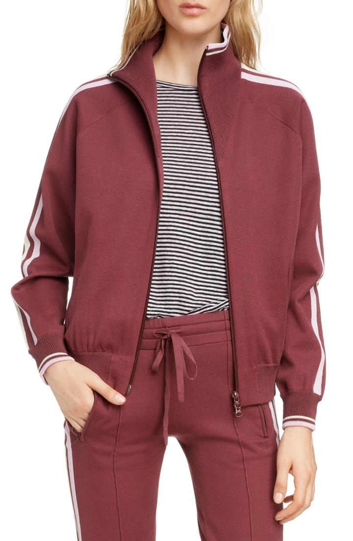 Women's Isabel Marant Etoile Darcey Track Jacket Us / 34 Fr - Burgundy
