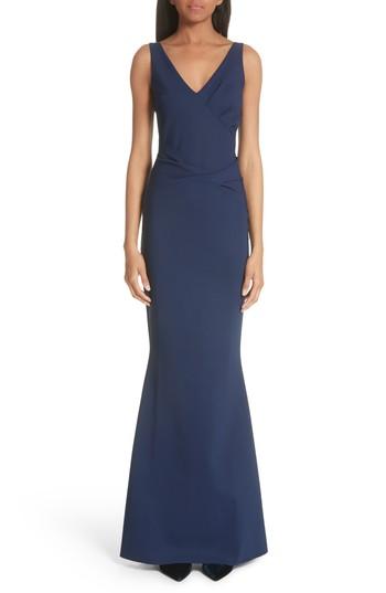 Women's Chiara Boni La Petite Robe Naktis Trumpet Gown Us / 36 It - Blue