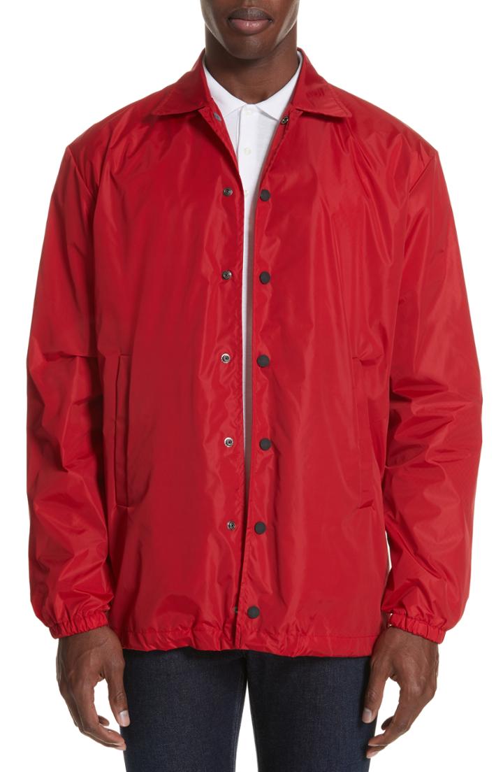 Men's Dsquared2 Logo Coachs Jacket Eu - Red