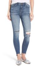 Women's Sp Black Step Hem Ripped Skinny Jeans