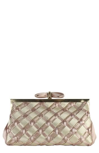 Badgley Mischka Grasp Satin Clutch - Pink